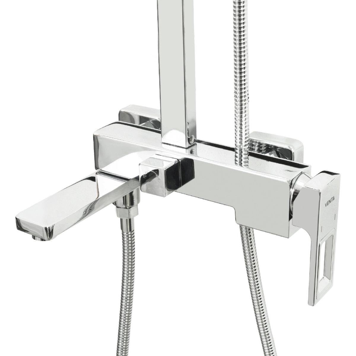 Душевая система тропический душ Venta BS645SC однорычажная в ванну латунь врезная Хром - фото 2