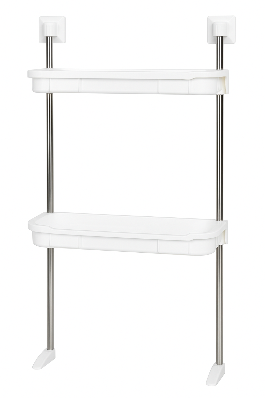 Полиця-стелаж Stenson R93340 для туалету металева 30х14, 5х51 см White (599837)