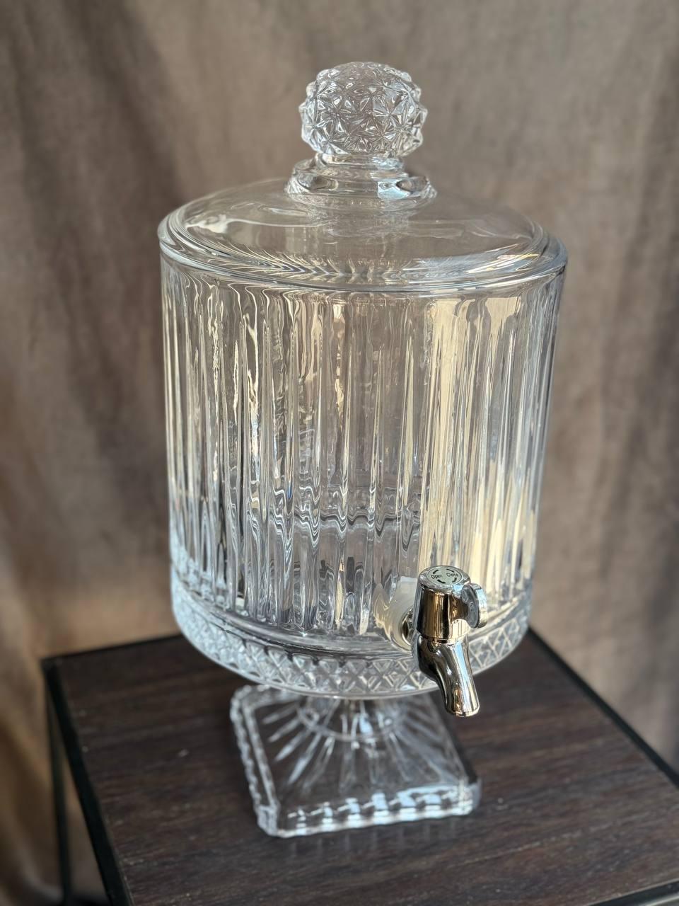 Лимонадница Yiwu Vintage стеклянная 4,5 л Прозрачный (HP-19-1) - фото 2 Лимонадница Yiwu Vintage стеклянная 4,5 л Прозрачный (HP-19-1) - фото 2