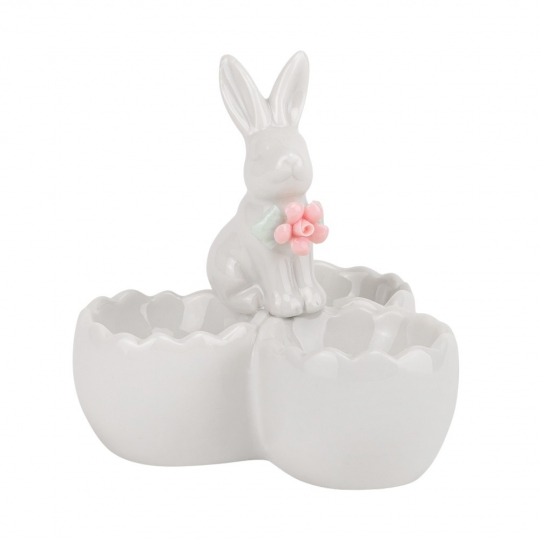 Підставка для 3 яєць Кролик 10,5 см Білий (5009-012)