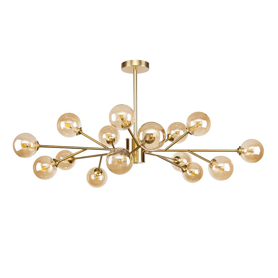 Люстра 7529806-15 BRZ+BR Бронзовый/Коричневый (LVS5112)