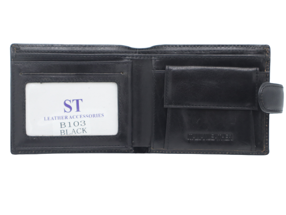 Портмоне мужской ST Leather кожа Черный (STB103-Black) - фото 2