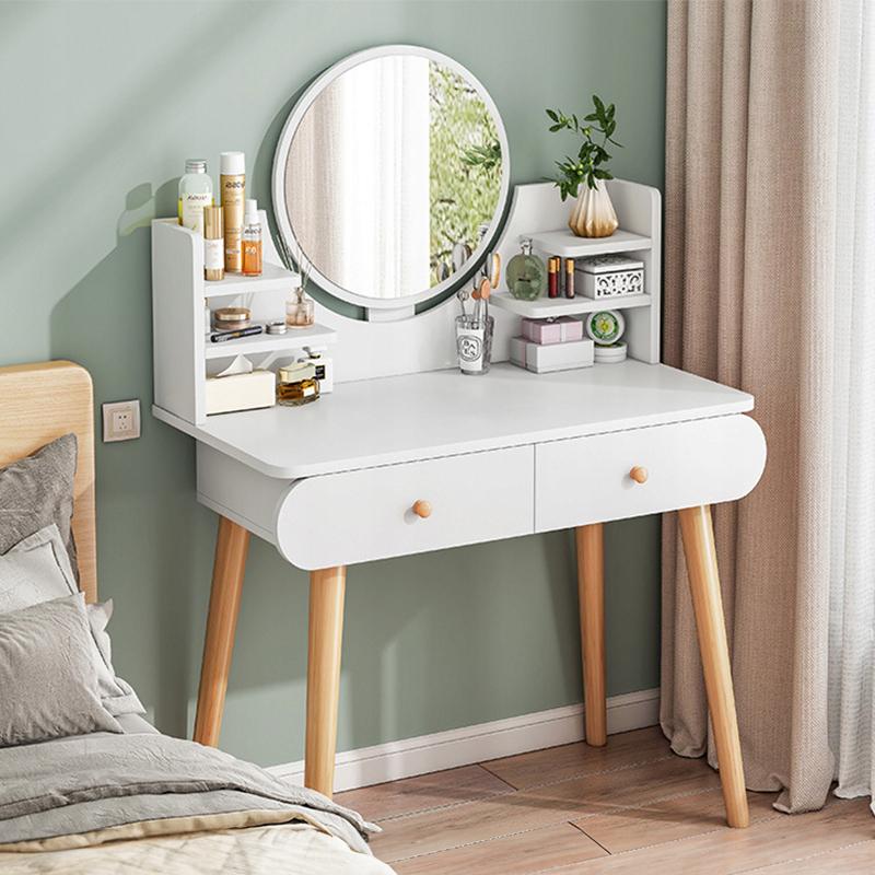 Туалетний столик з дзеркалом з підсвіткою 80х40х120 см Білий (3321123)