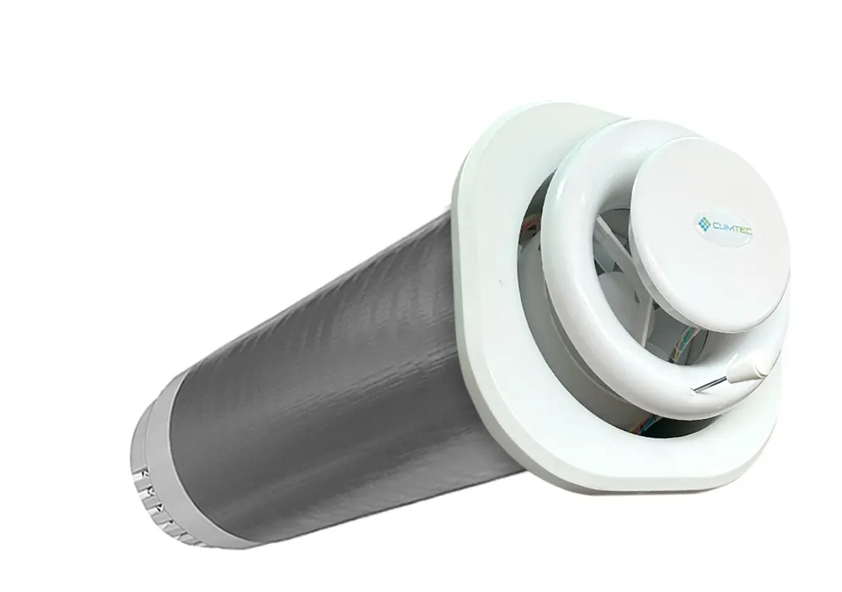 Рекуператор CLIMTEC РД-200+ БАЗА Стеновой 46 Вт 240 м3/ч 90 м2 32 дБ КПД 93 % (29755042)