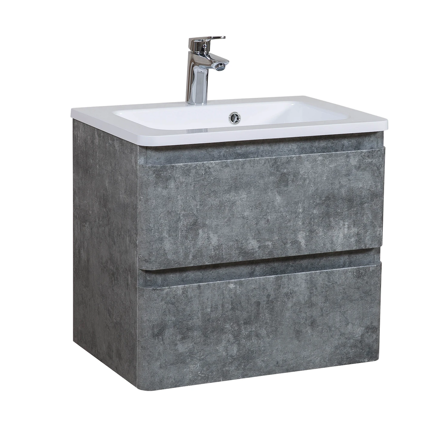 Тумба для ванной Aqua Rodos Акцент 80x45 подвесная с умывальником Альфа Серый мрамор (АР000040153)