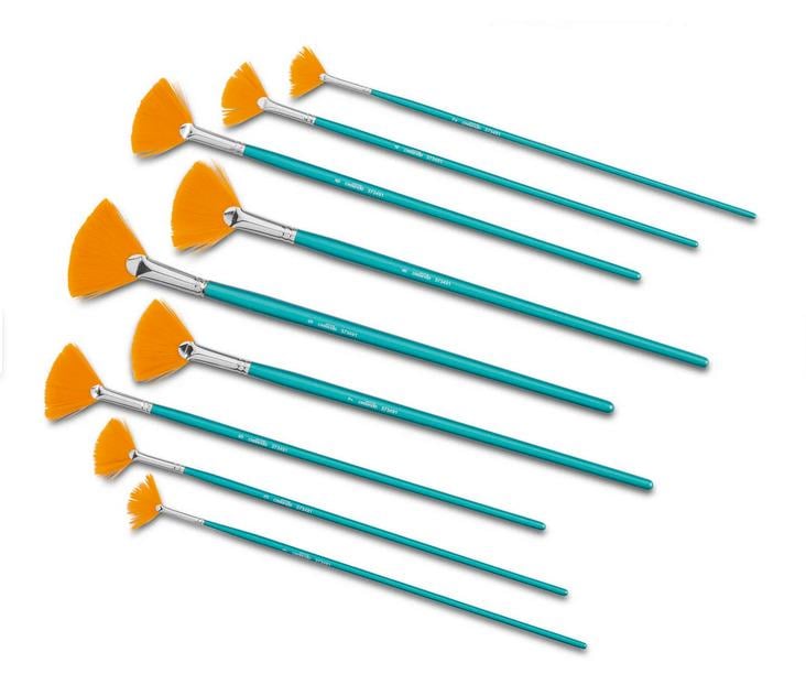 Набор нейлоновых кисточек Crelando 374287 one size 9 шт. Зеленый Набор нейлоновых кисточек Crelando 374287 one size 9 шт. Зеленый