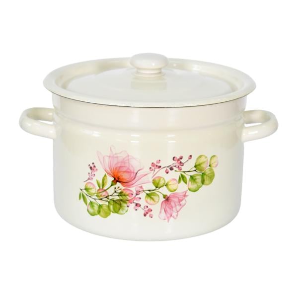 Кастрюля эмалированная Цветочная вуаль 9,0 л (11021982)