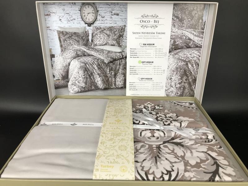 Комплект постільної білизни BELIZZA Osco Bej сатин Комплект постільної білизни BELIZZA Osco Bej сатин