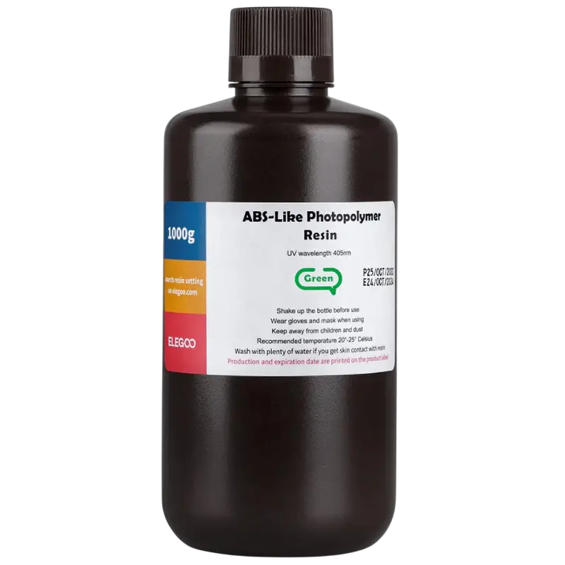 Фотополимерная смола для 3D-печати ELEGOO ABS Like Resin 1 кг Прозрачно-зеленый (33734100) Фотополимерная смола для 3D-печати ELEGOO ABS Like Resin 1 кг Прозрачно-зеленый (33734100)
