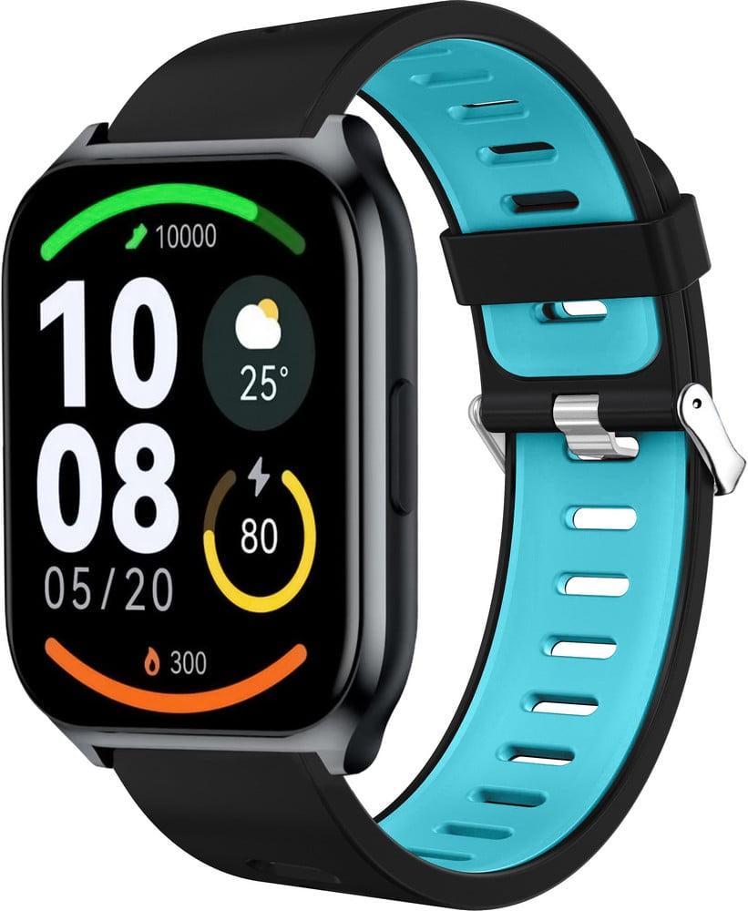 Ремешок Traf для смарт-часов Haylou Watch 2 Pro LS02 Pro Black/Sky Blue (40829-6A)