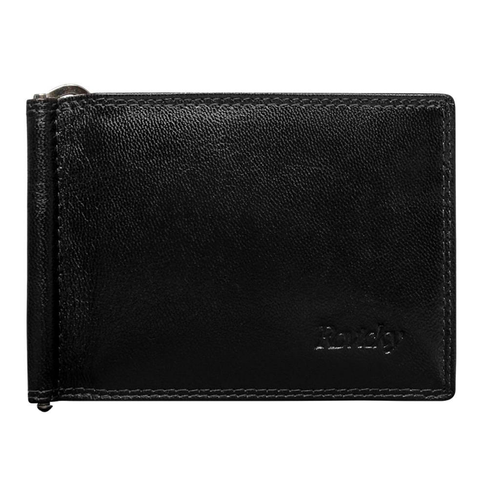 Затискач для грошей шкіряний Rovicky N1908-RVTK Black