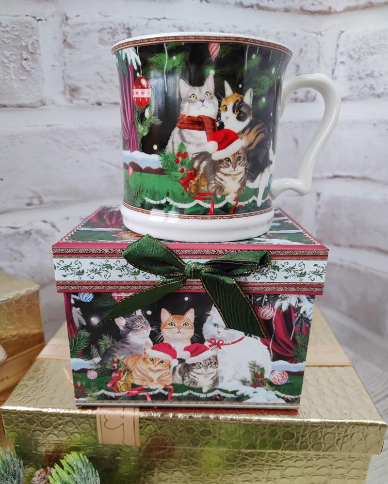 Чашка новорічна Christmas cats 420 мл (R33357)