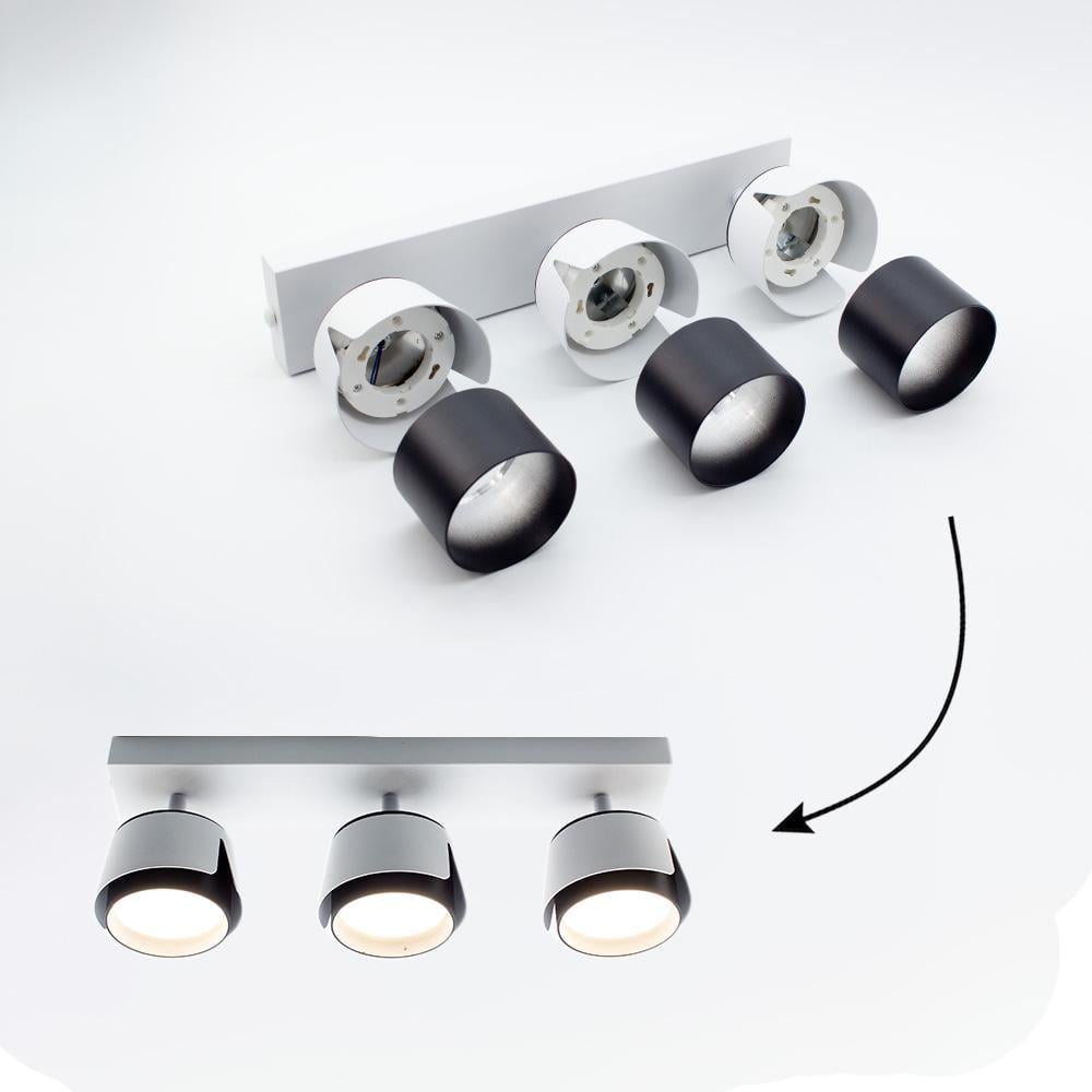 Светильник точечный ESLLSE TELA 3R DL GX53 400x100x135 мм Бело-черный (10536) - фото 5 Светильник точечный ESLLSE TELA 3R DL GX53 400x100x135 мм Бело-черный (10536) - фото 5