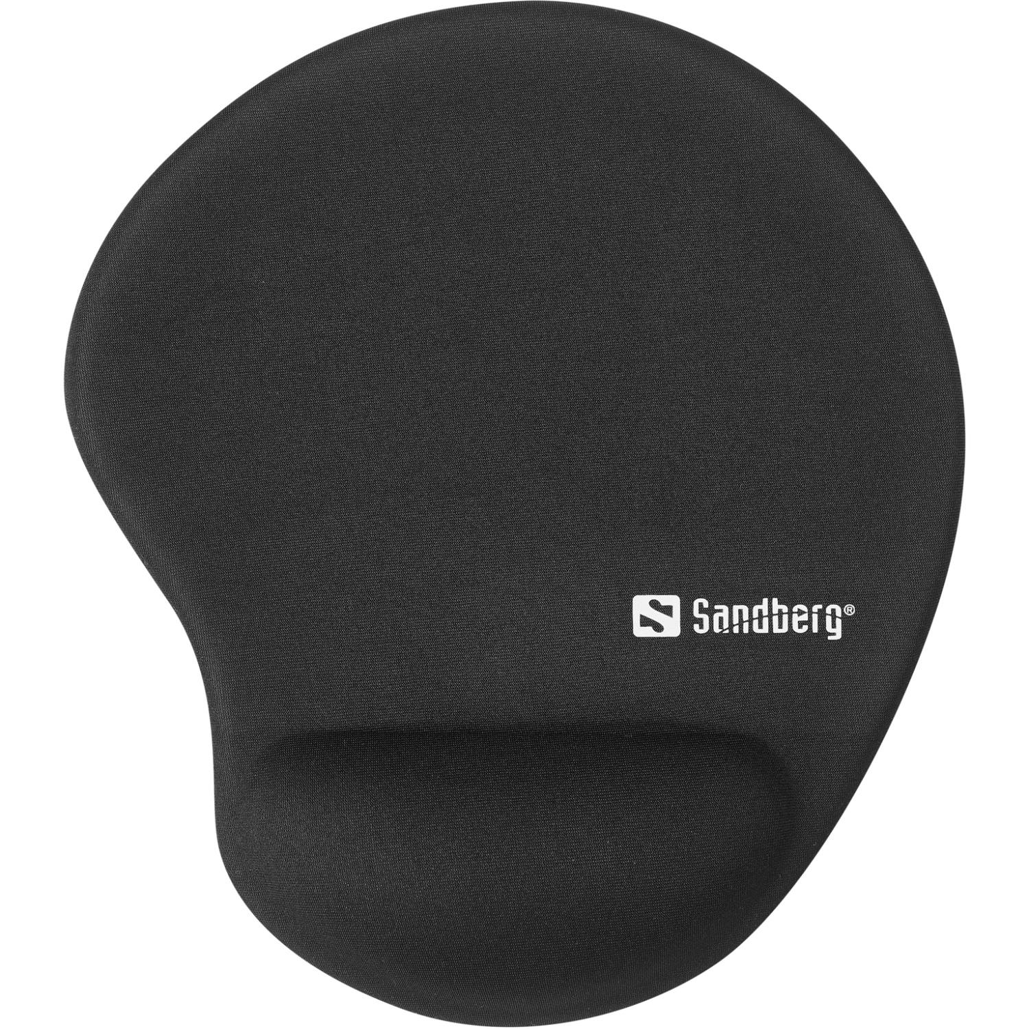 Коврик для мышки с поддержкой запястья Sandberg Gel Mousepad with Wrist Rest 230х200 мм Black (820-98)