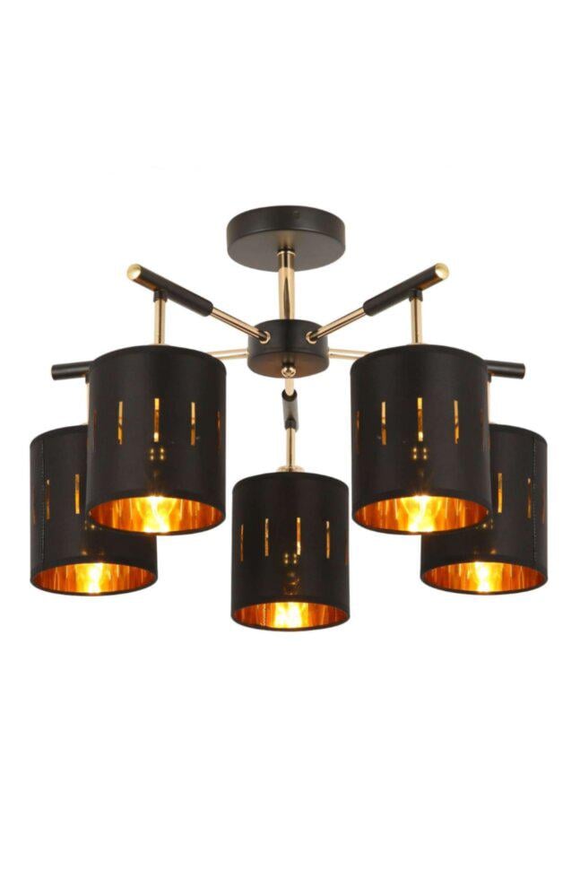 Люстра WunderLicht Om1615 54,5x34 см Черно-золотистый (OM1615-45)