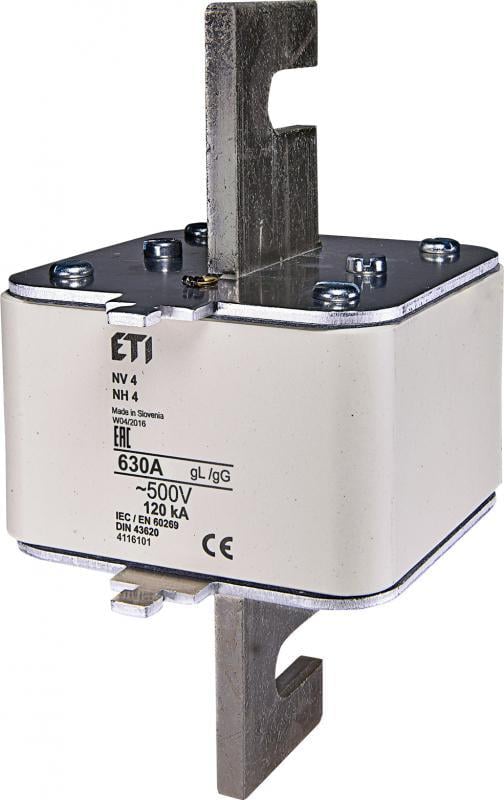 Предохранитель ножевой ETI NV-NH NH4 630A gG для держателей PK 4 с плавкой вставкой (4116101)