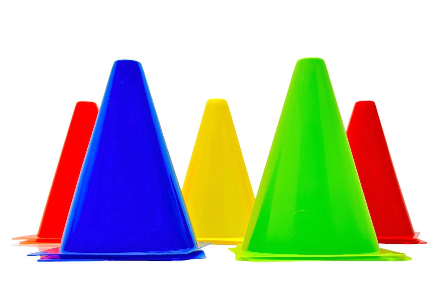 Набор конусы спортивные EasyFit 17 см 10 шт. Разноцветный (EF-1678s-10M)