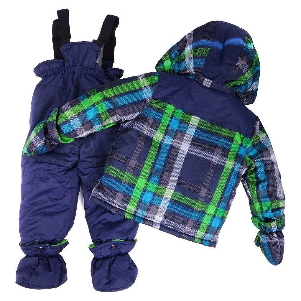 Детский зимний комплект для мальчика Peluche&Tartine F16M03BG 88-94 см Темно-синий/Зеленый (F16M03BG-Palenavy-24m) - фото 2 Детский зимний комплект для мальчика Peluche&Tartine F16M03BG 88-94 см Темно-синий/Зеленый (F16M03BG-Palenavy-24m) - фото 2