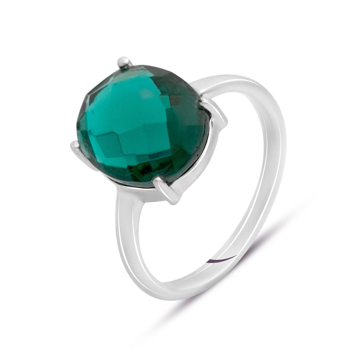 Кольцо серебряное с аквамарином nano 4,005 ct 2,67 г р. 17,5 (2143208)