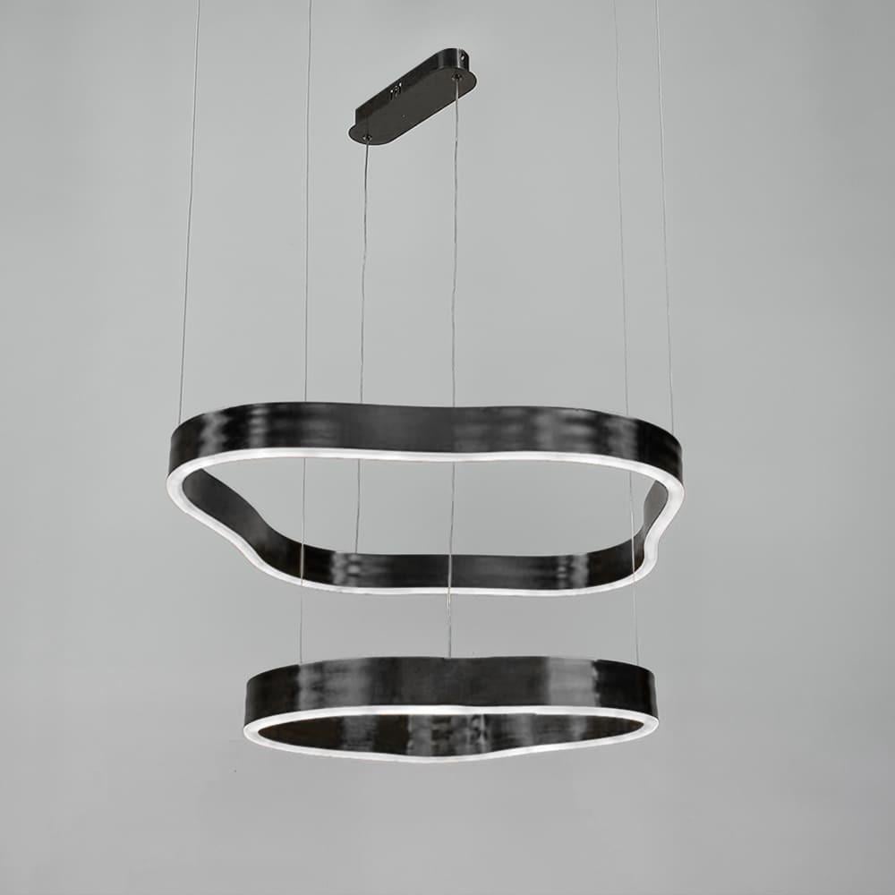 Люстра на 2 яруса 60/40 см Черный (PCL004-600х400 BK)