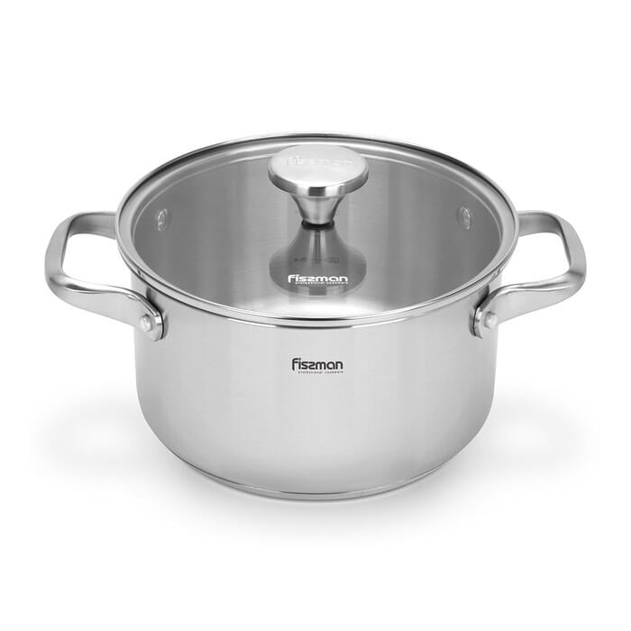 Кастрюля Fissman MASTER CHEF 20x со стеклянной крышкой