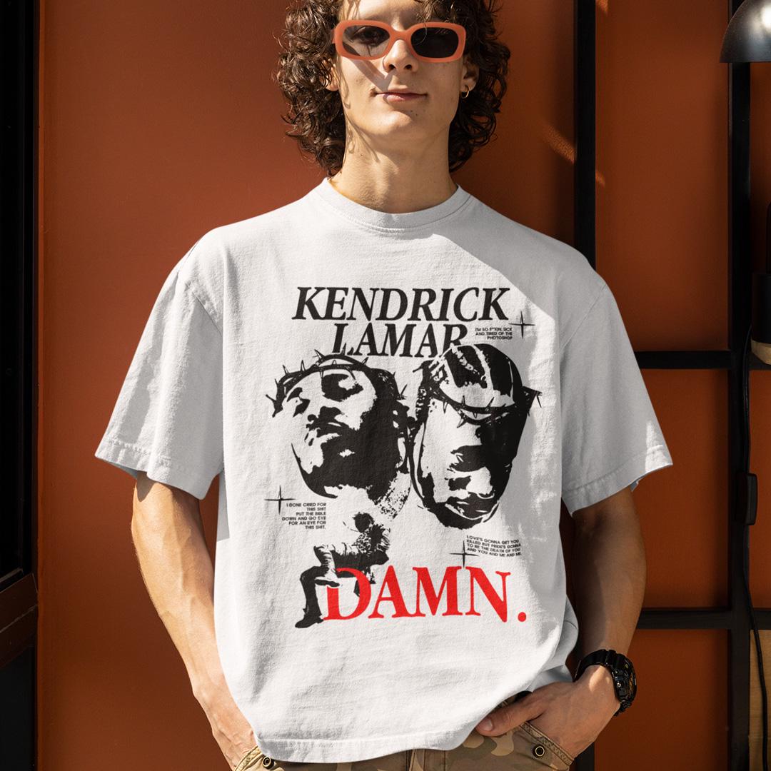 Футболка унисекс Kendrick Lamar Damn 2017 2XL Белый (0000012080)