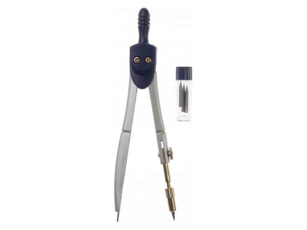 Циркуль MAXI MX81470 2 предмета пенал с линейкой по периметру пастельный Оранжевый