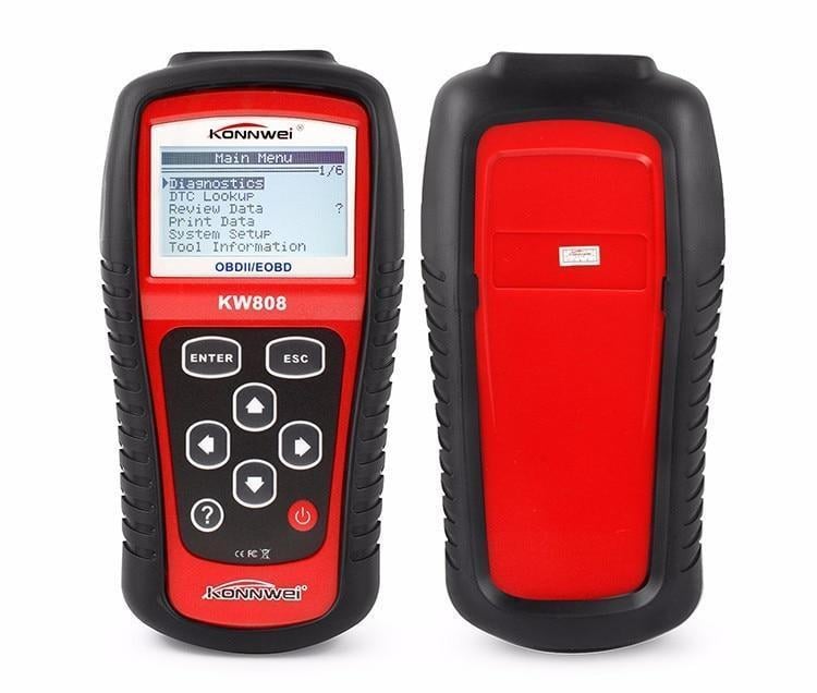 Универсальный диагностический автосканер OBDII/EOBD Konnwei KW-808 красный - фото 2