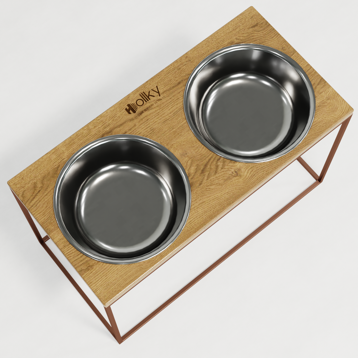 Миски на подставке для очень больших собак Hollky Base XXL40 2х2,8 л (BXXL40-643240-GLNT) - фото 6