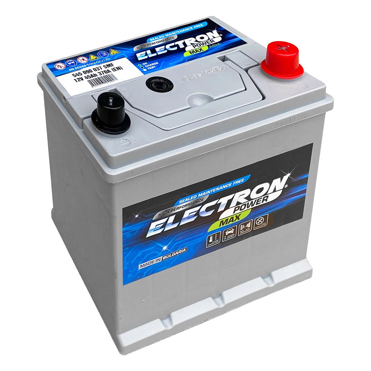 Акумулятор автомобільний ELECTRON POWER MAX 6СТ-45 Ah ASIA АзЕ 370А EN 545 090 037 SMF (170614) - фото 2 Акумулятор автомобільний ELECTRON POWER MAX 6СТ-45 Ah ASIA АзЕ 370А EN 545 090 037 SMF (170614) - фото 2