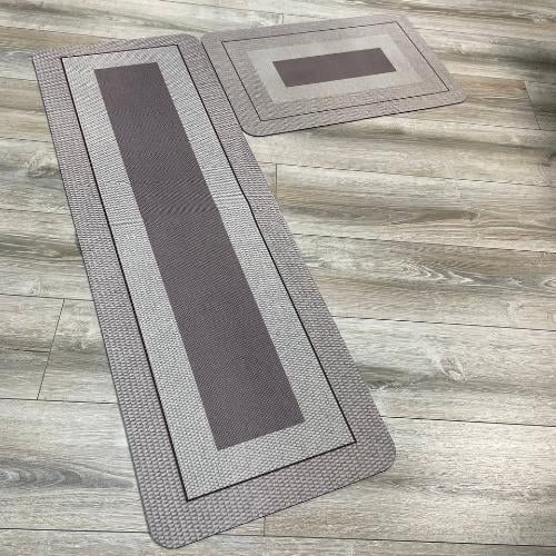 Набор ковриков для кухни/ванной Knitting Style 2в1 диатомитовый 120х40/60х40 см Серый (KD2Knitting StyleGray) - фото 5 Набор ковриков для кухни/ванной Knitting Style 2в1 диатомитовый 120х40/60х40 см Серый (KD2Knitting StyleGray) - фото 5