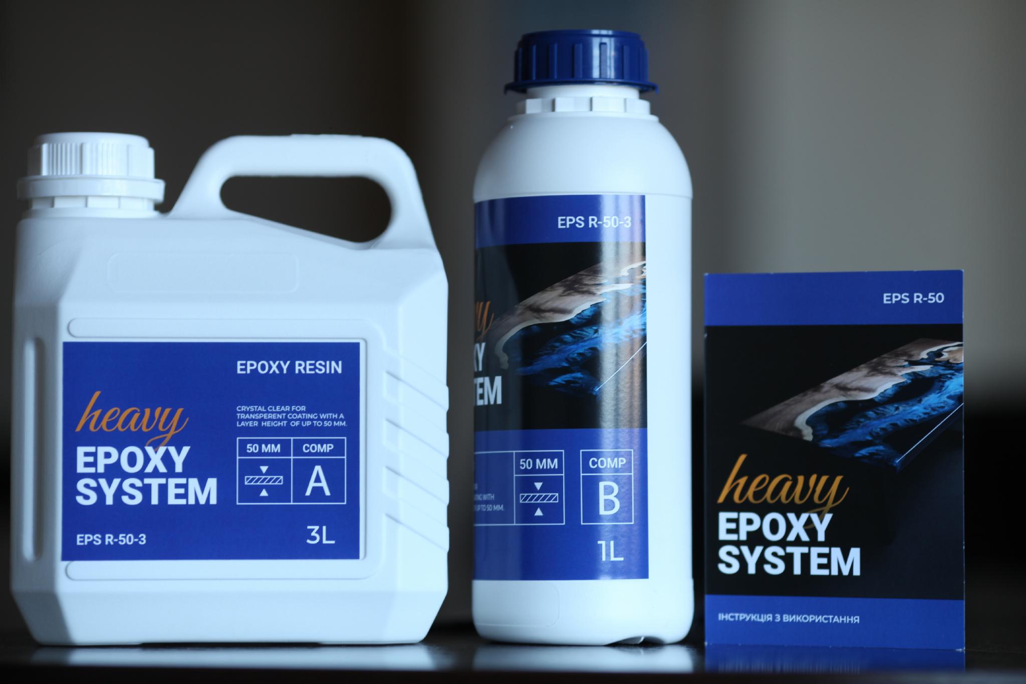 Смола епоксидна для товстого шару Heavy Epoxy System 3 кг (EPS R-50 -3) - фото 1 Смола епоксидна для товстого шару Heavy Epoxy System 3 кг (EPS R-50 -3) - фото 1