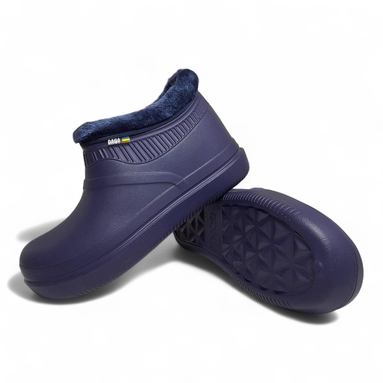 Галоши женские высокие утепленные dagostyle с декоративным мехом р. 39 25,5 см Синий (2764531362) - фото 6