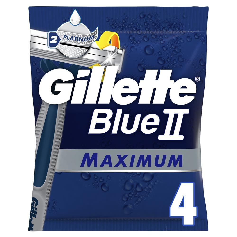 Набір станків для гоління чоловічих GILLETTE Blue 2 Maximum одноразові 4 шт. (31158923)
