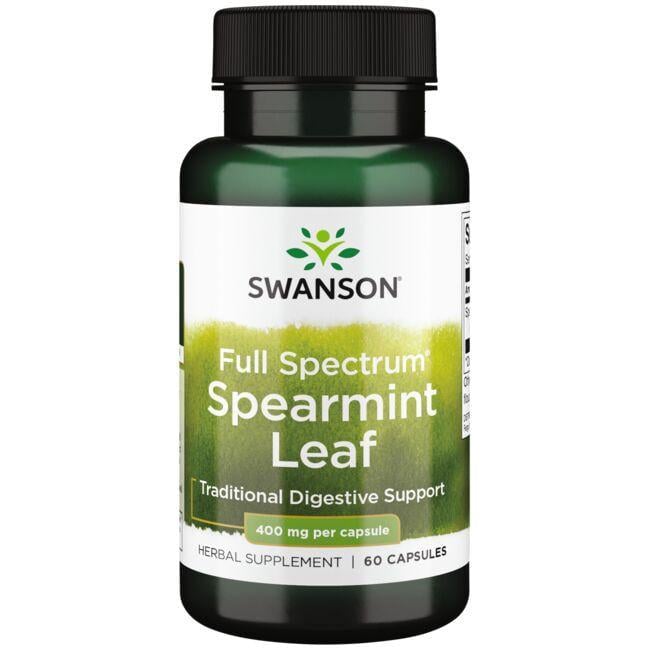 Мята Swanson Spearmint Leaf 400 мг 60 Caps