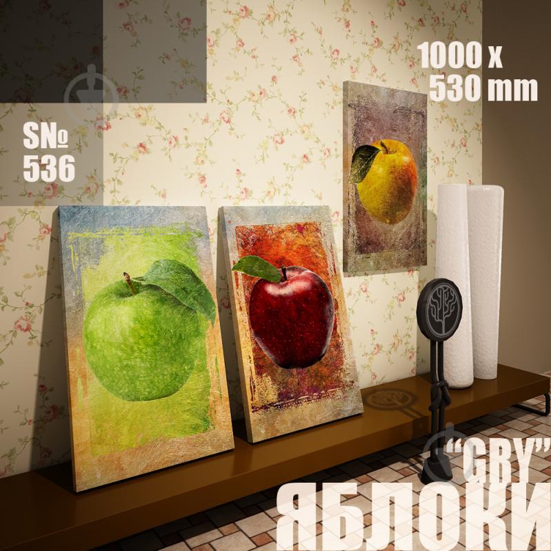 Модульная картина Декор Карпаты GRY яблоки 100х53см (s536)