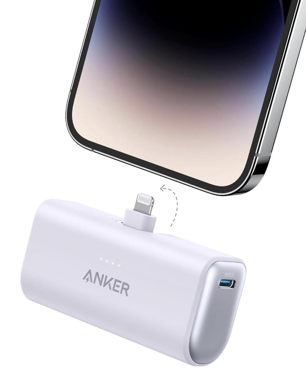 Повербанк Anker Nano із вбудованим складаним роз’ємом Lightning 5000 mAh Violet - фото 7