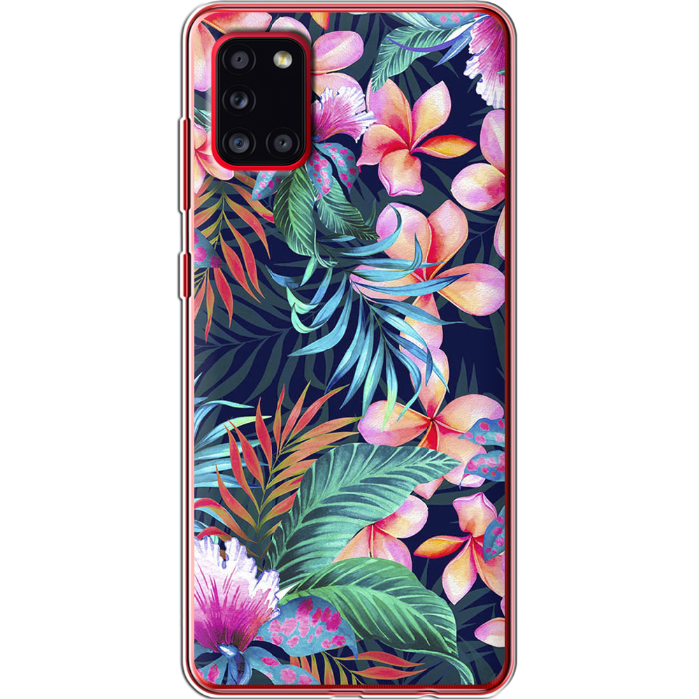 Чехол Boxface Samsung A315 Galaxy A31 flowers in the tropics Прозрачный силикон (39470-up1971-39470)