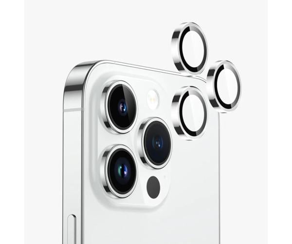 Захисне скло Hoco Tempered Glass 3D V12 Plus Metal Lens на задню камеру для Apple iPhone 15 Pro/15 Pro Max (33331)