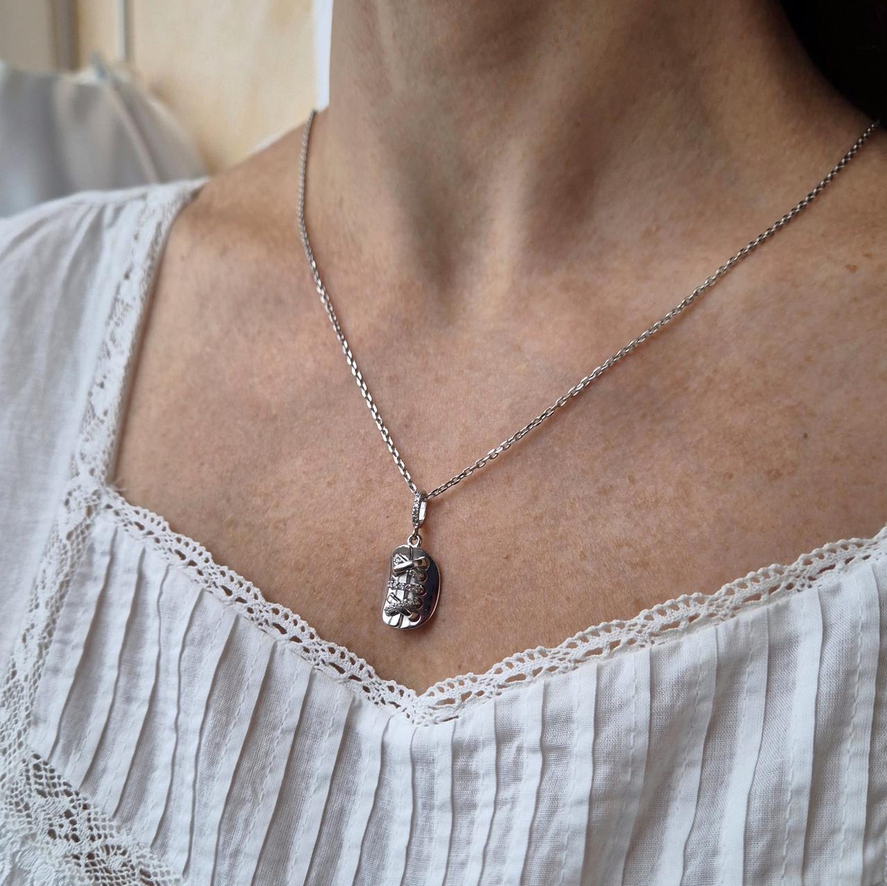 Підвіска з білими каменями руан срібло 925 проби родоване 2,83 г (3803рп) - фото 2 Підвіска з білими каменями руан срібло 925 проби родоване 2,83 г (3803рп) - фото 2