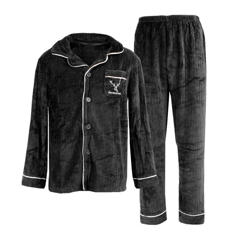 Пижама мужская теплая Lesko CK-214 рубашка с длинным рукавом и штаны 3XL Dark Gray (31160218) Пижама мужская теплая Lesko CK-214 рубашка с длинным рукавом и штаны 3XL Dark Gray (31160218)