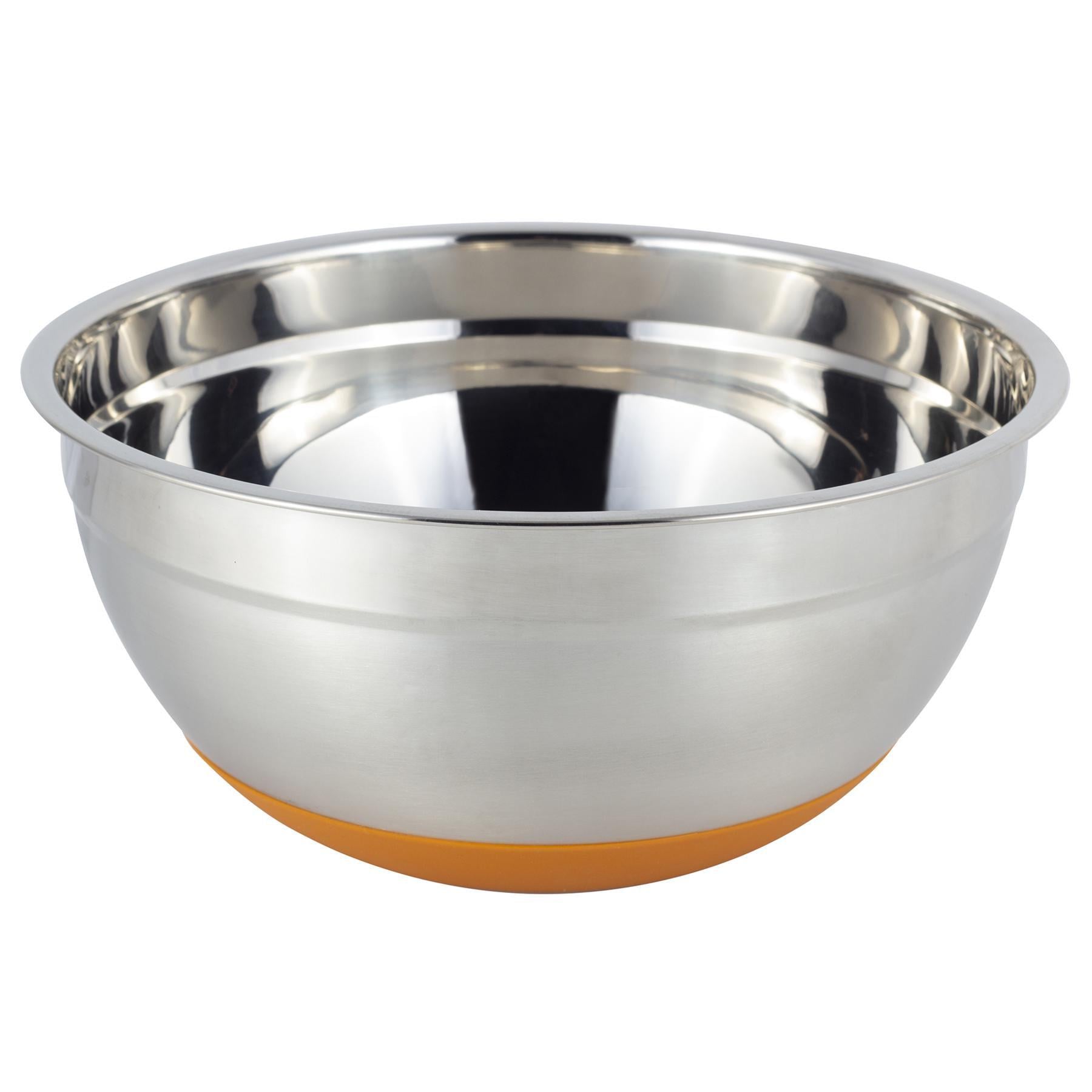 Миска с силиконовым дном Kamille Vizo из нержавеющей стали 24 см (4349)