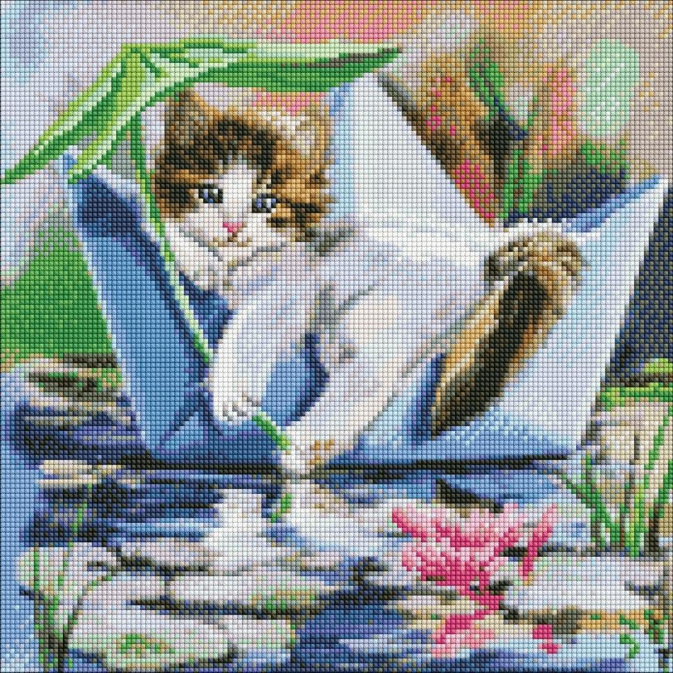 Алмазная мозаика Идейка Релакс летом 40x40 см (AMO7480)