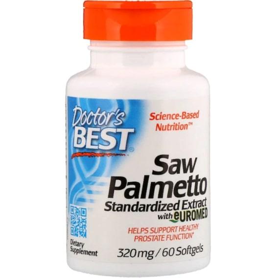 Екстракти ягід сереноа Doctor's Best Saw Palmetto Standardized Extract with Euromed 320 мг 60 Softgels (DRB-00082)