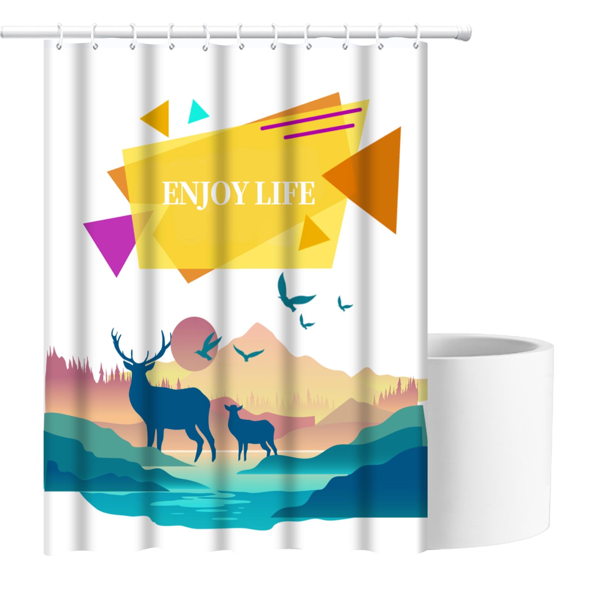 Шторка для ванной и душа с кольцами Bathlux 60428 водоотталкивающая 180x180 см