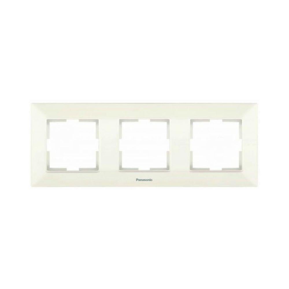 Рамка Panasonic Arkedia Slim 3-ая горизонтальная Кремовый (13630-е) Рамка Panasonic Arkedia Slim 3-ая горизонтальная Кремовый (13630-е)