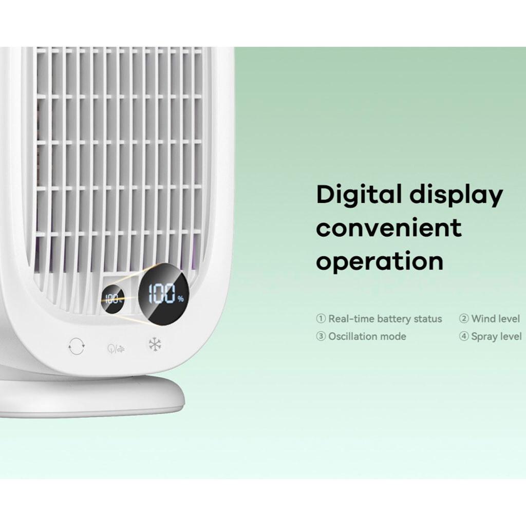 Вентилятор з водяним охолодженням Remax F21 з акумулятором 4000 mAh White (000523) - фото 5