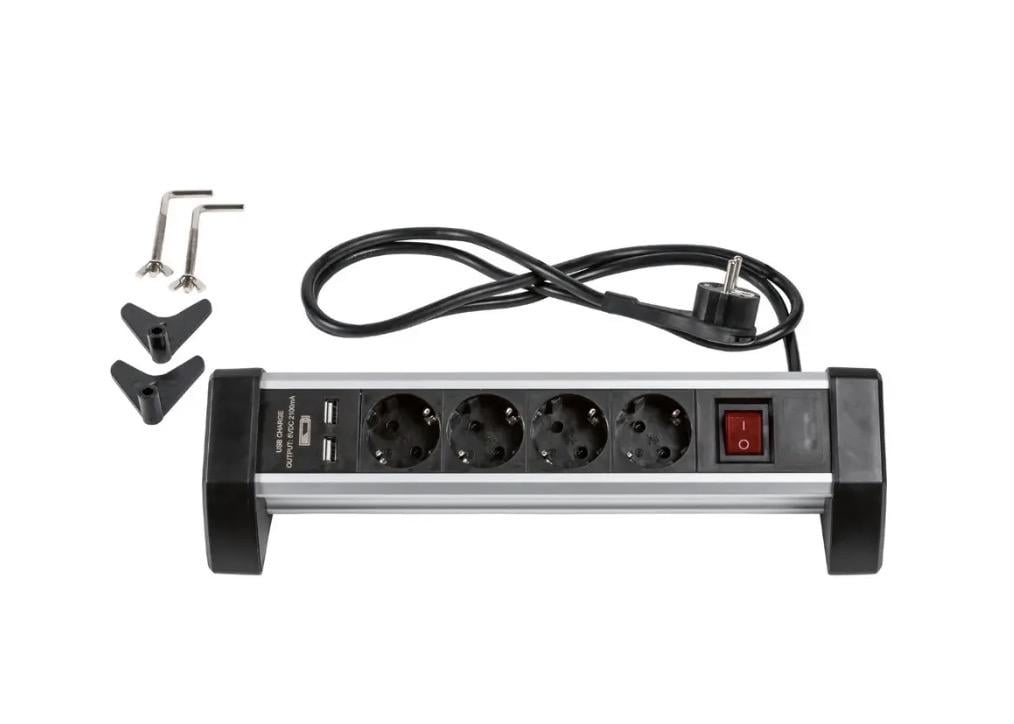 Подовжувач Silver Crest мережевий з роз'ємом для 2х USB (IL-10302)