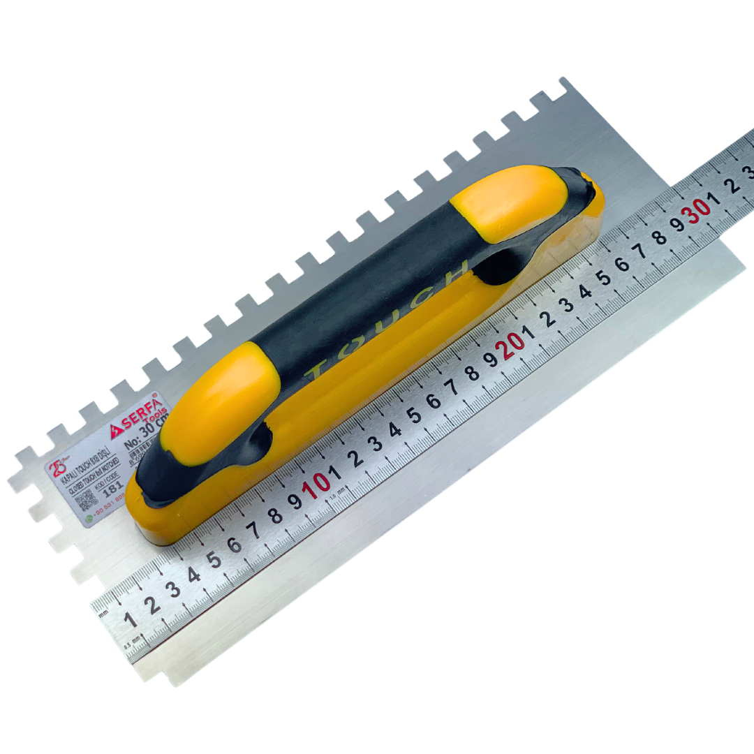 Гладила зубчатая штукатурная Closed Touch Handle 30 см зуб 8 мм Желтый (181) - фото 2