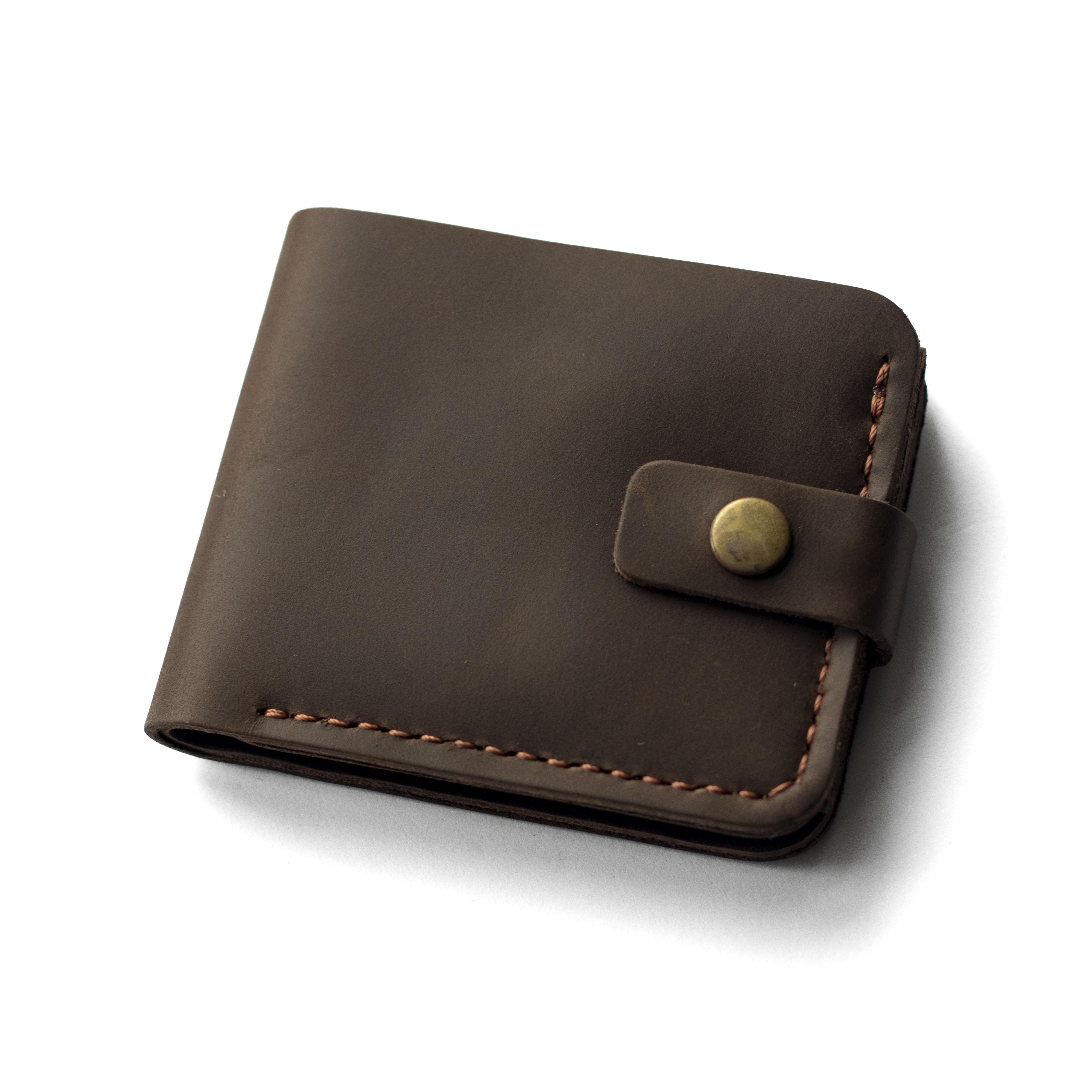 Кошелек с монетницей Comfort из натуральной телячьей кожи на кнопке Коричневый (15372196) Кошелек с монетницей Comfort из натуральной телячьей кожи на кнопке Коричневый (15372196)